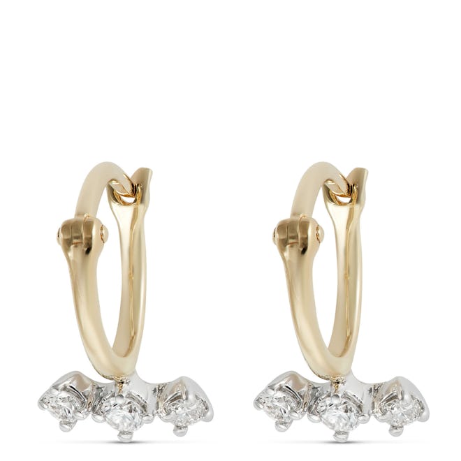 Ben Bridge Diamond Hoop Earrings In 14K Gold