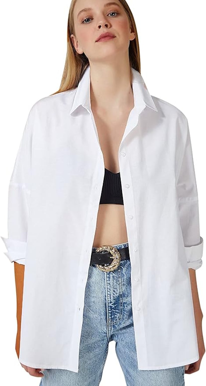 BIG DART Oversized Button Down Shirt 