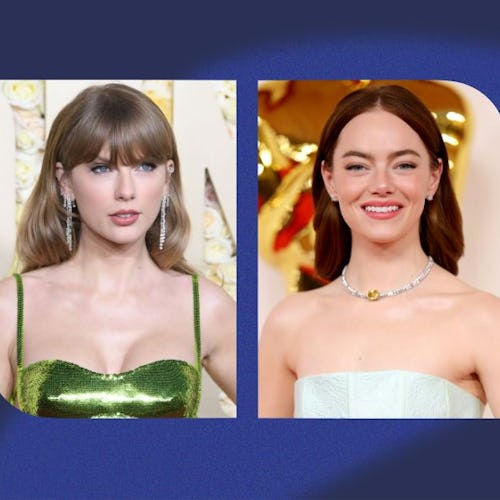 Taylor Swift (at the 2024 Golden Globes) and Emma Stone (at the 2024 Academy Awards) worked together...