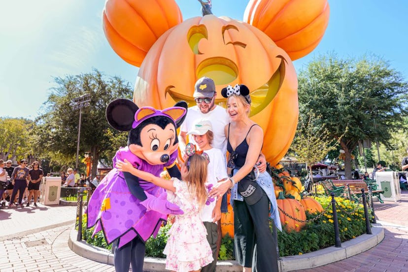 Kate Hudson and her family celebrate her daughter Rani Rose's birthday with Minnie Mouse during Hall...