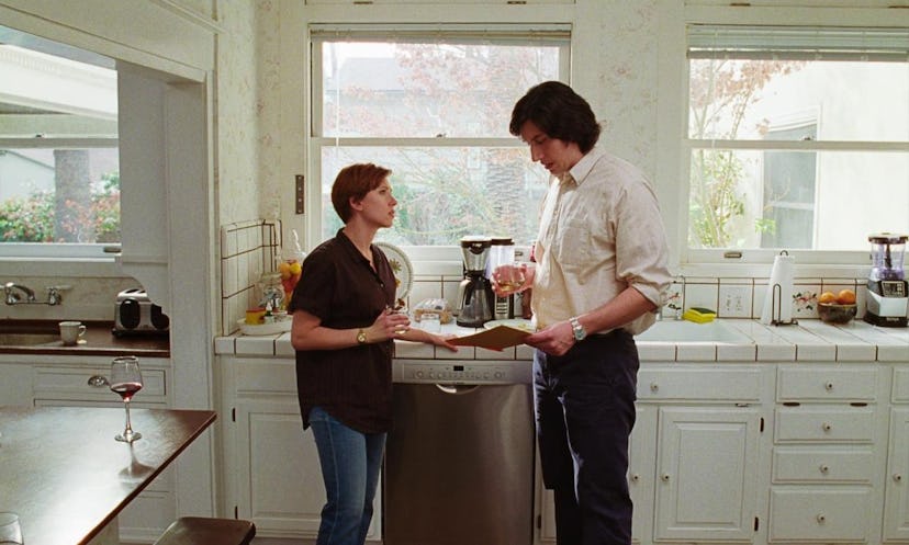 Scarlett Johansson and Adam Driver in a scene from Noah Baumbach's Marriage Story