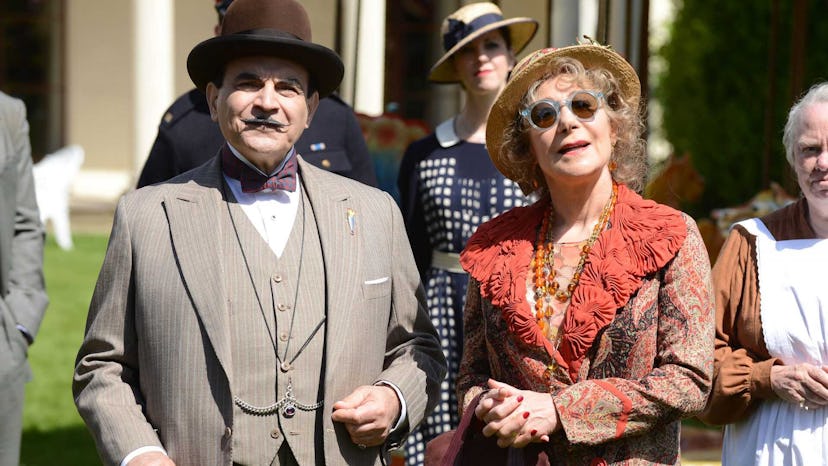 Poirot and a suspect in 'Poirot.'