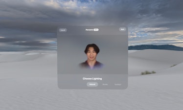 A screenshot of Inverse Deputy Editor of Tech Raymond Wong's improved Persona in Apple Vision Pro af...