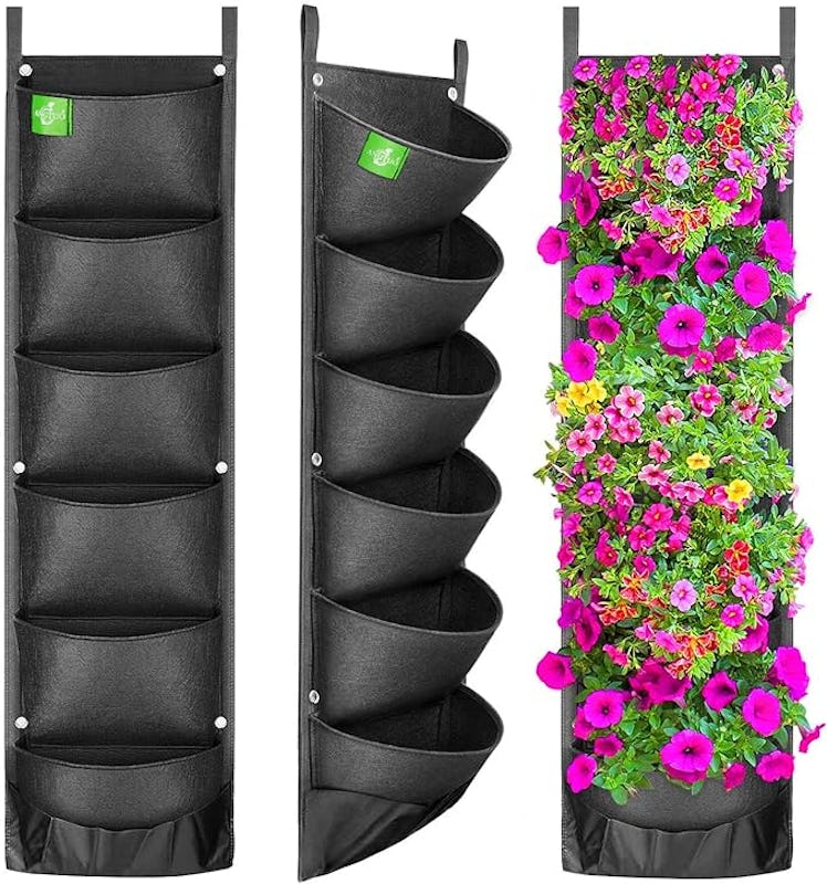 ANGTUO 6 Pockets Hanging Planters