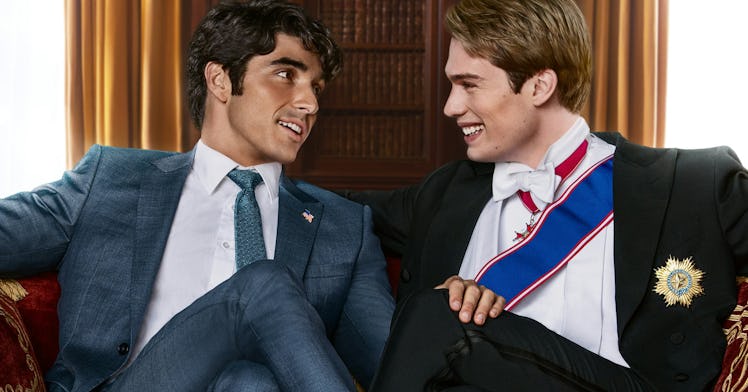 Nicholas Galitzine and Taylor Zakhar Perez in 'Red, White & Royal Blue'