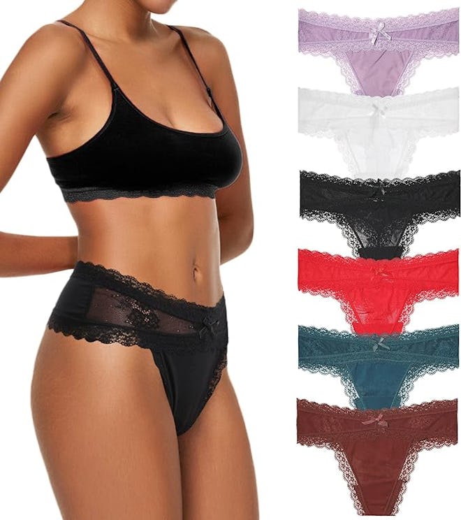 LEVAO Lace Thongs (6-Pack)