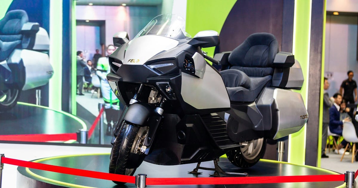 Beautiful view of Long Range Electric Motorbike