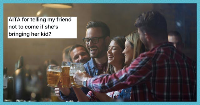 A woman wonders if she was wrong to ban a friend from bringing her kid to an adult dinner at a resta...