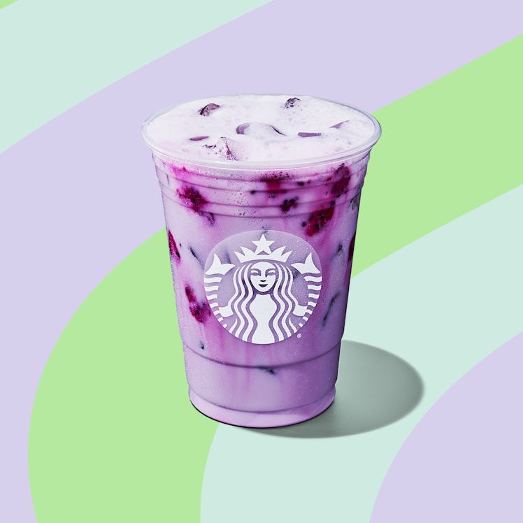 Starbucks' has a new Iced Lavender Oatmilk Chill on their spring 2024 menu. 