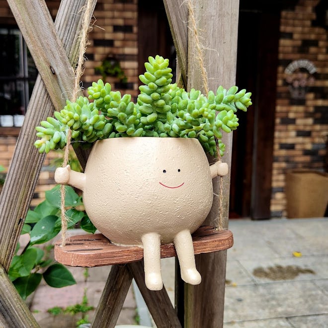 UMESONG Swing Face Planter Pot