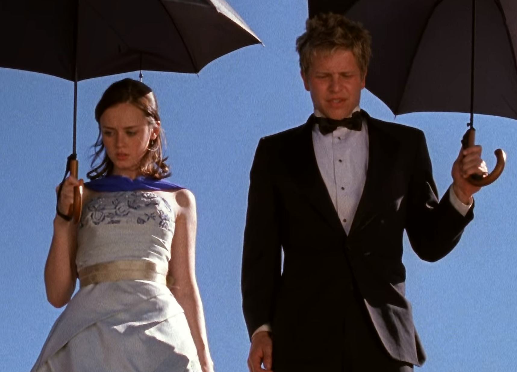 Rory and Logan on &lsquo;Gilmore Girls.&rsquo; Screenshot via Netflix