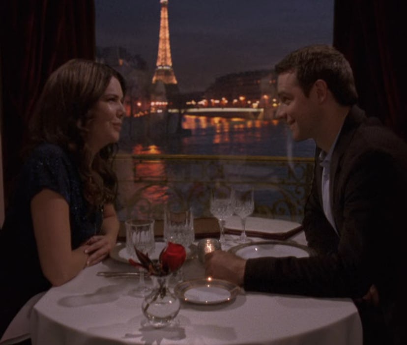 Lorelai and Christopher on ‘Gilmore Girls.’ Screenshot via Netflix