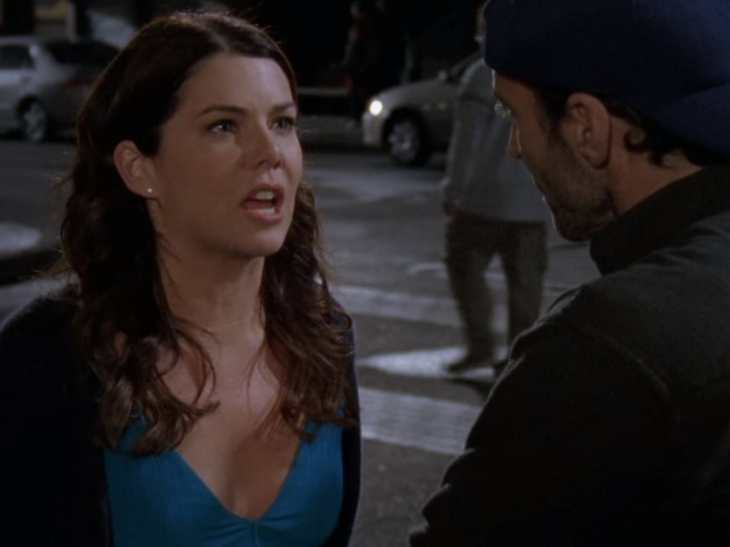 Luke and Lorelai on &lsquo;Gilmore Girls.&rsquo; Screenshot via Netflix