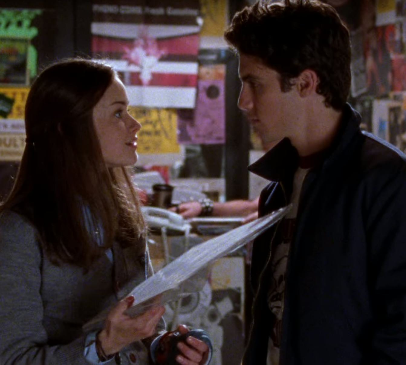 Jess and Rory on &lsquo;Gilmore Girls.&rsquo; Screenshot via Netflix