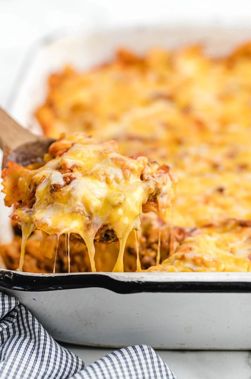 Sloppy joe casserole is one of the best cheesy dinner recipes to make.