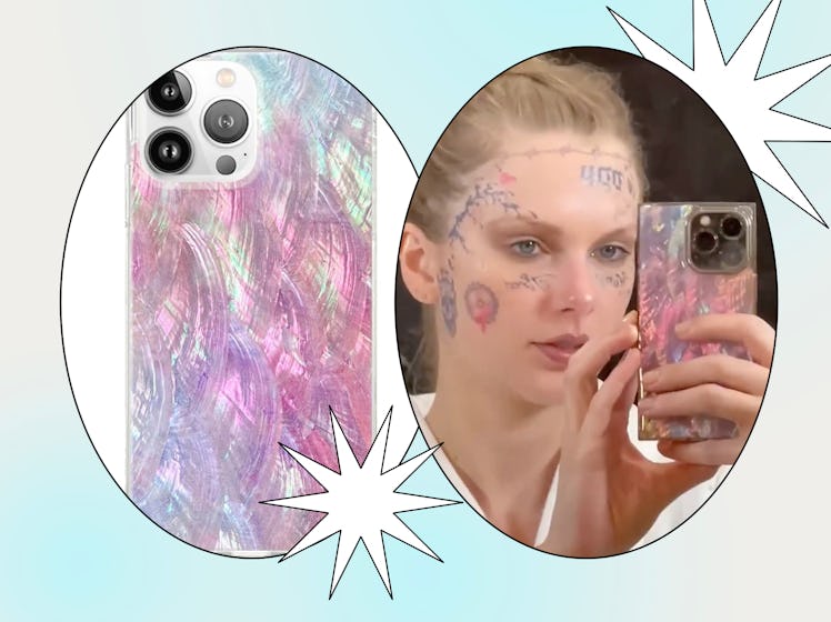 Swifties are in search of dupes for Taylor Swift's pink pearl phone case.