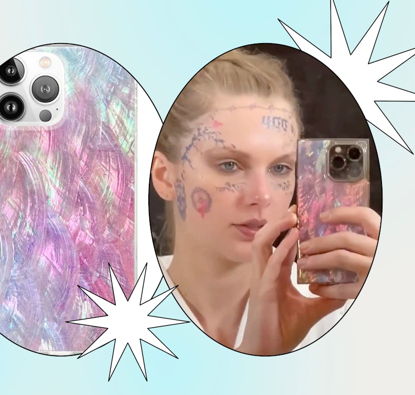 Swifties are in search of dupes for Taylor Swift's pink pearl phone case.
