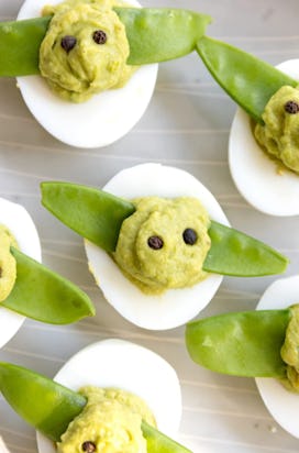 Baby Yoda deviled eggs are a great Star Wars recipe to try.