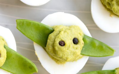 Baby Yoda deviled eggs are a great Star Wars recipe to try.