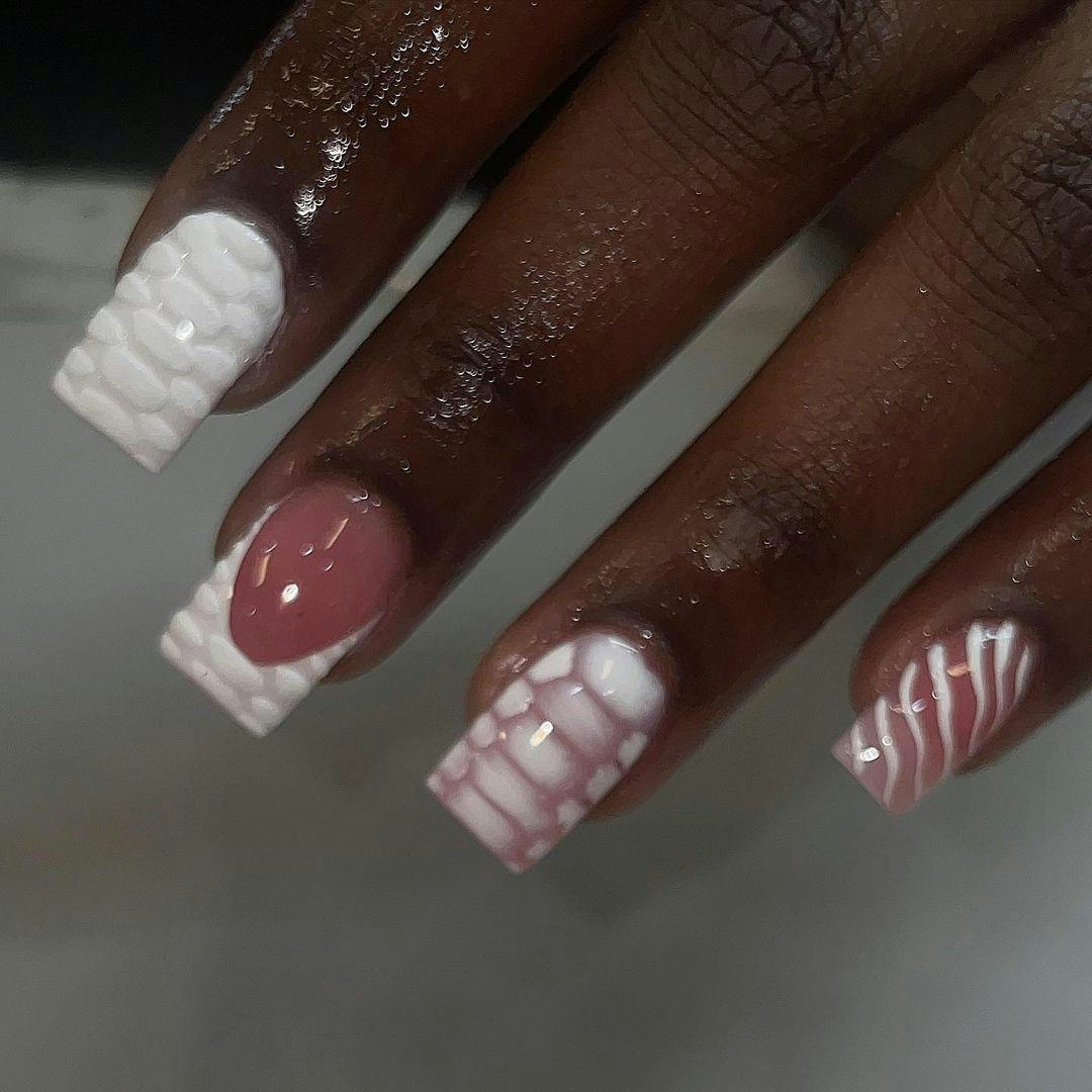 White nail designs are on-trend.