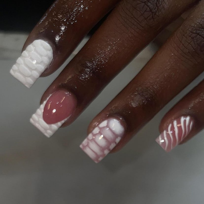 White nail designs are on-trend.