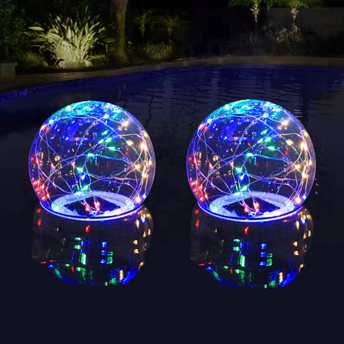 LENONE Solar Floating Pool Lights (2 Pieces)