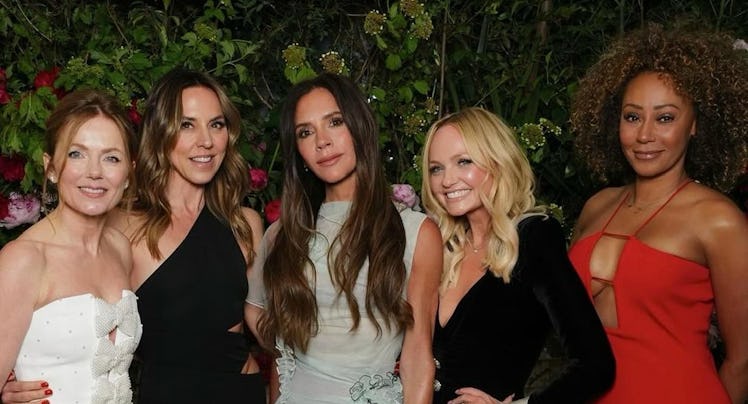 The Spice Girls at Victoria Beckham's 50th birthday party in London.