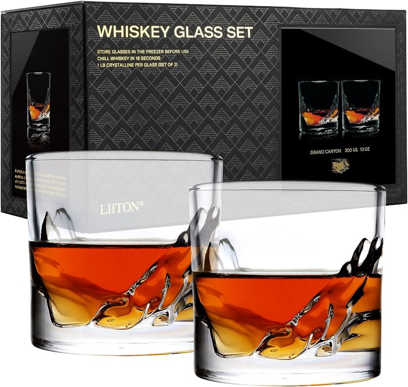 Grand Canyon Crystal Bourbon Whiskey Glasses (2 Glasses)