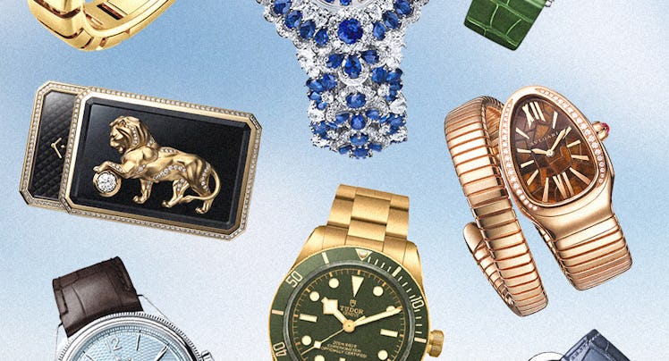 A collage of watches