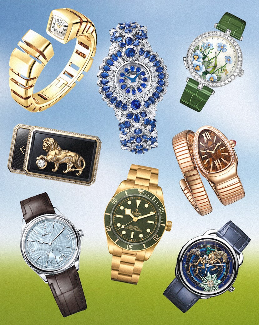A collage of watches