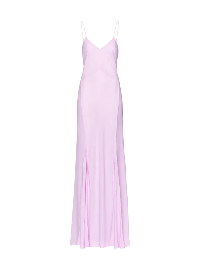 Victoria Beckham x Mango Godets Dress With Decorative Stitching