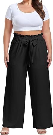 OLRIK Wide-Leg Tie-Waist Pants