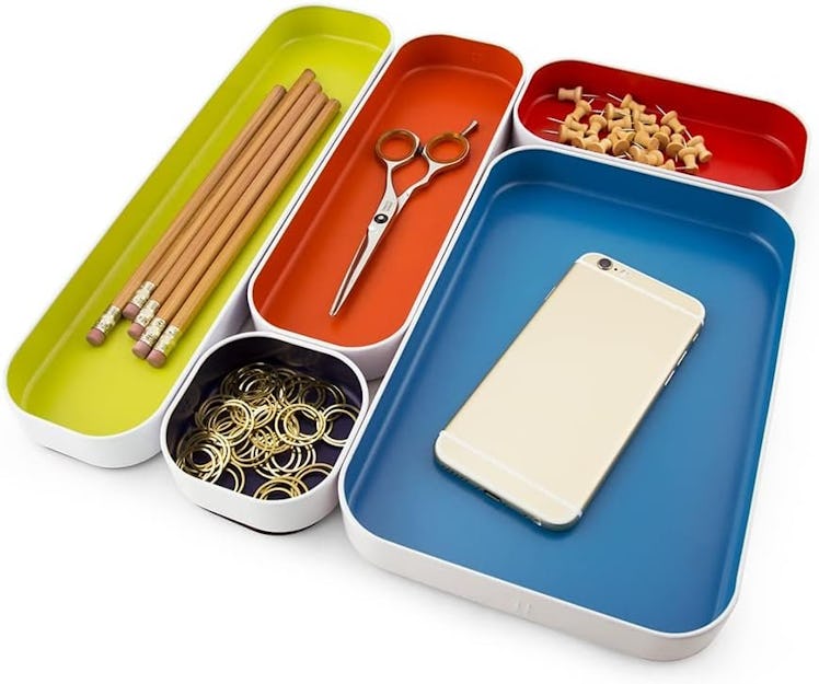 Three by Three Metal Organizer Tray Set (5 Pieces)