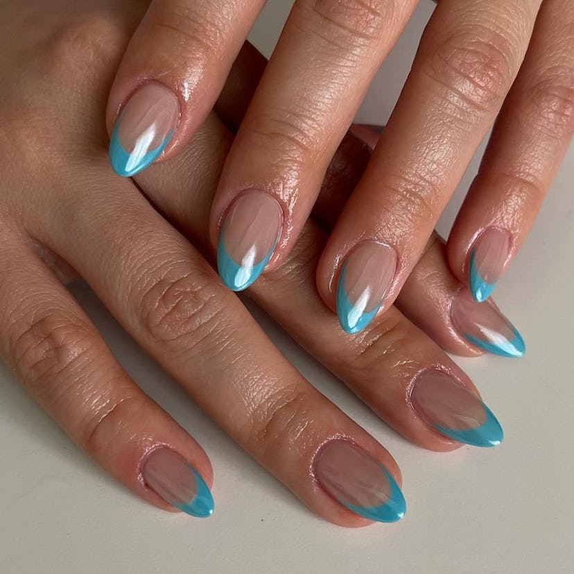 Try Tiffany blue French tip nails.