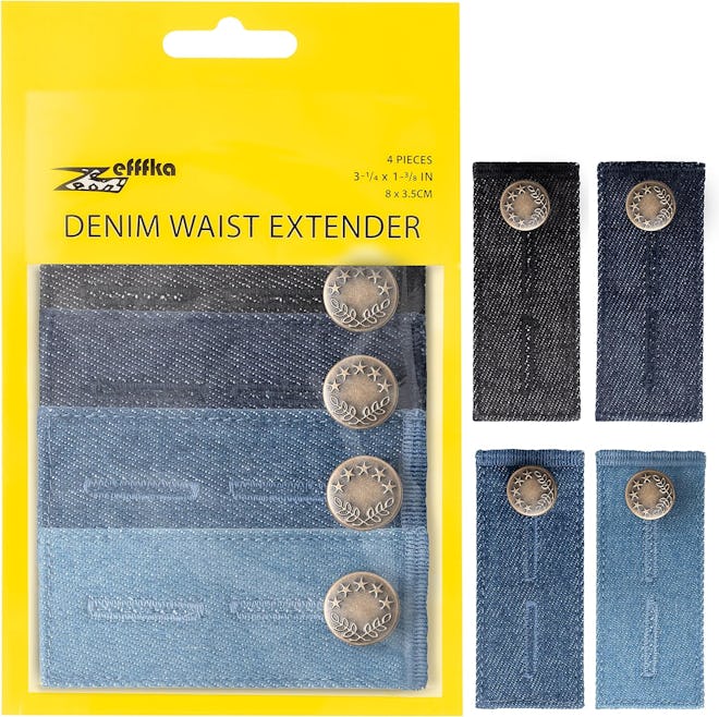 ZEFFFKA Denim Extender Buttons (4-Pack)