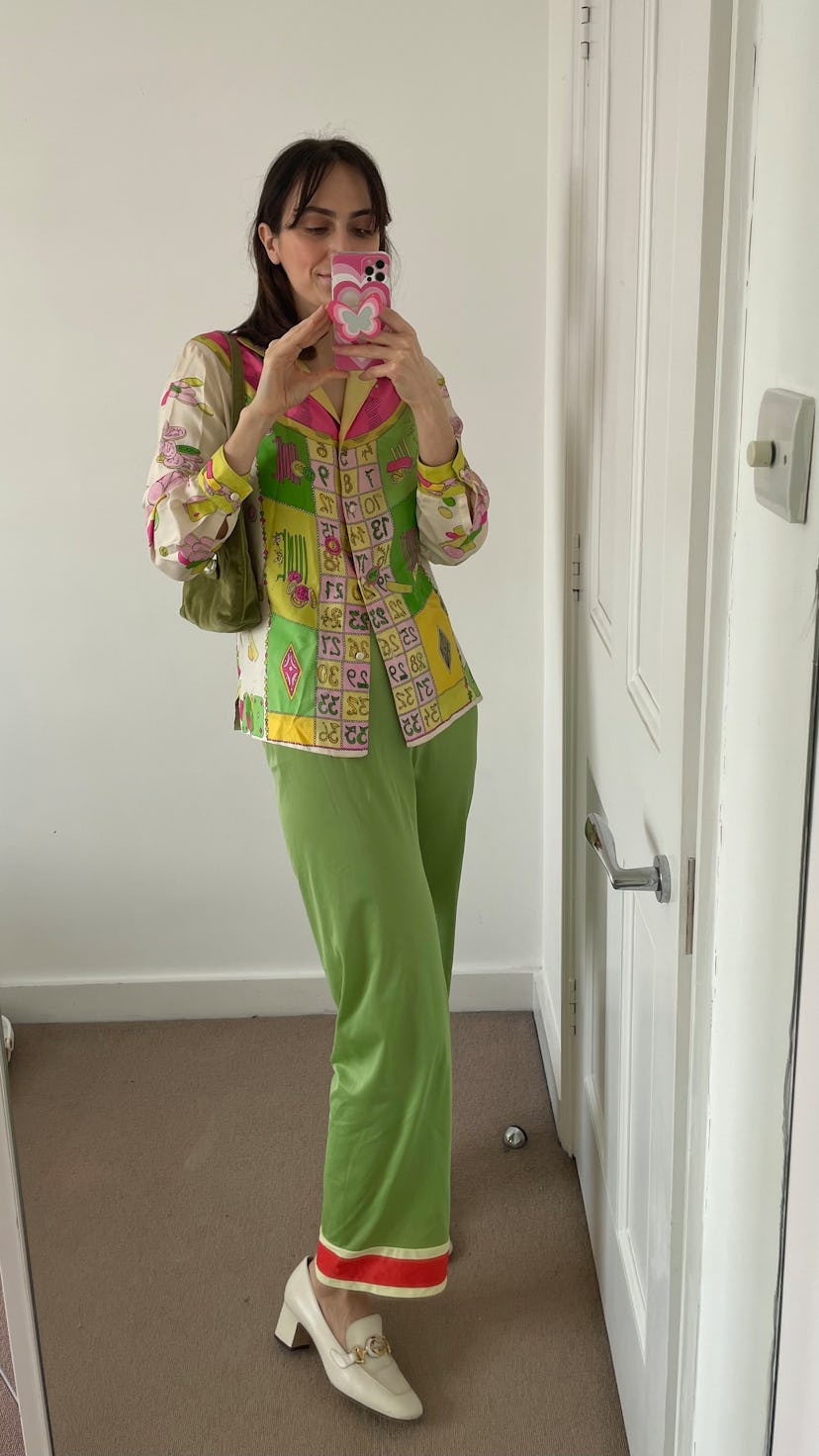 Rio wearing her London vintage finds