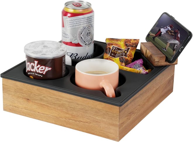 Couch Cup Holder Tray a cozy mother's day gift