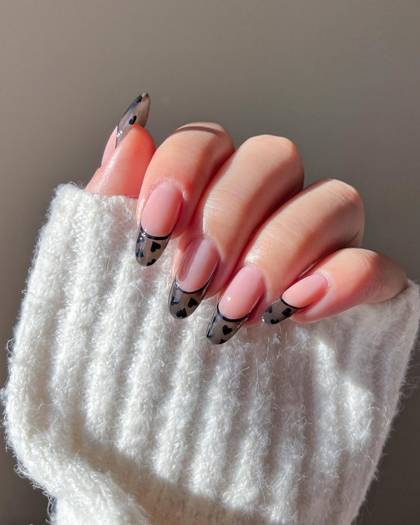 Try black lace French tip nails.