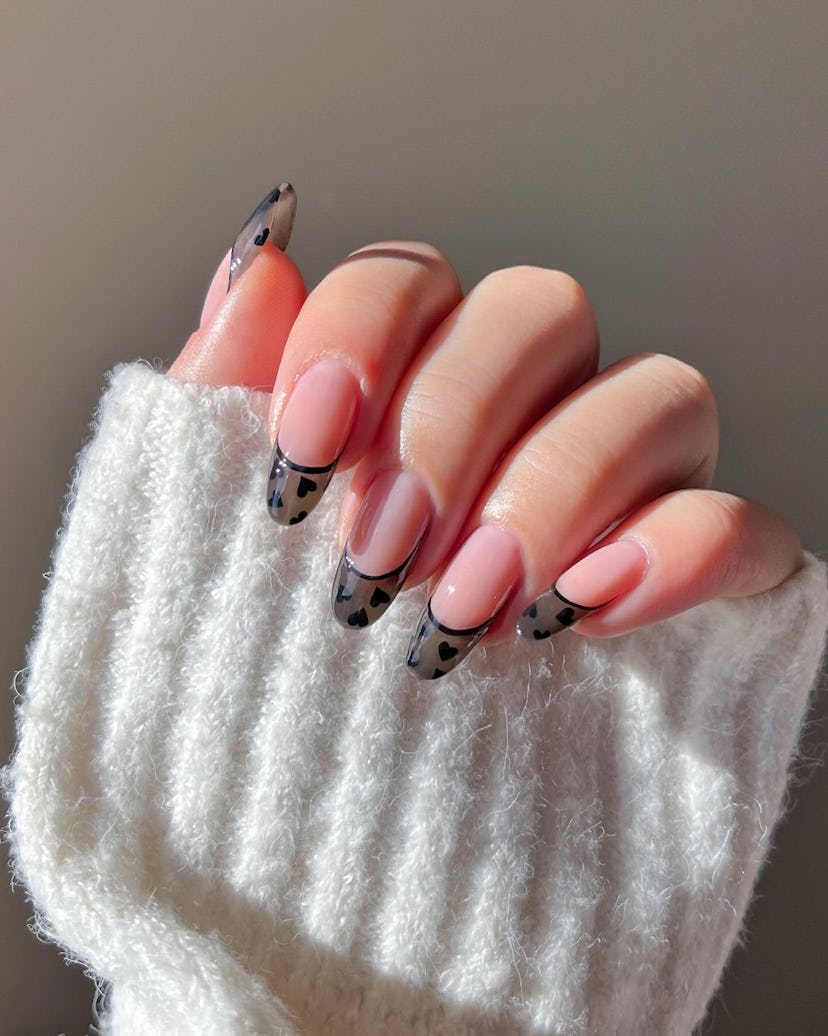 Try black lace French tip nails.