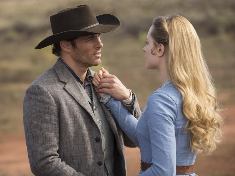 James Marsden and Evan Rachel Wood in Westworld