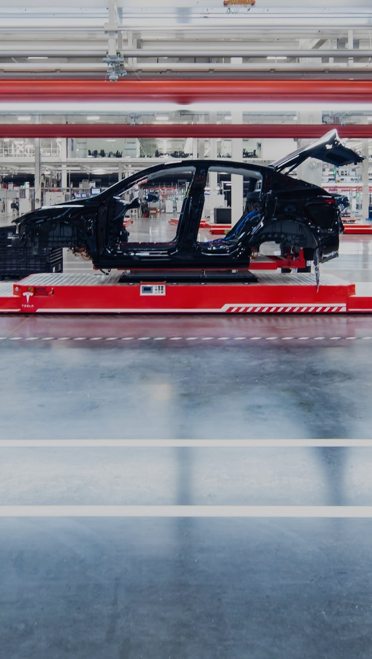 Tesla's Gigafactory assembly line in Texas