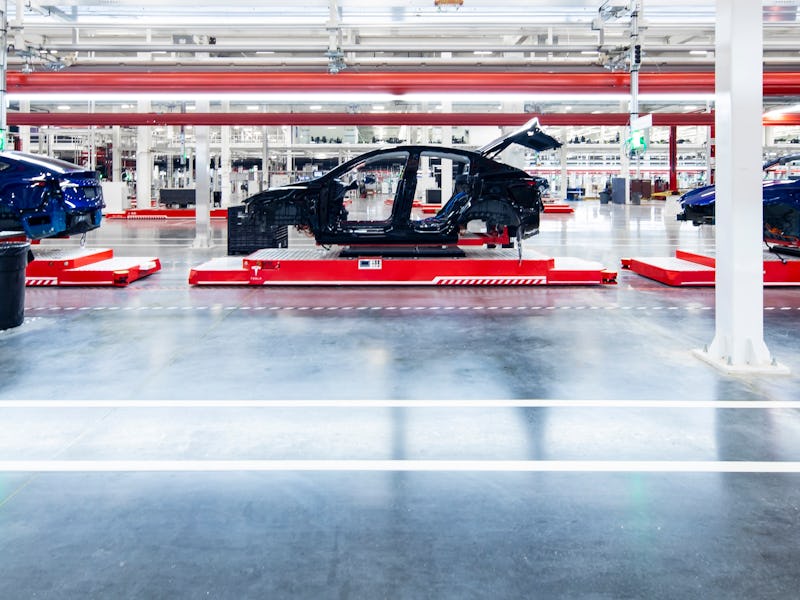 Tesla's Gigafactory assembly line in Texas