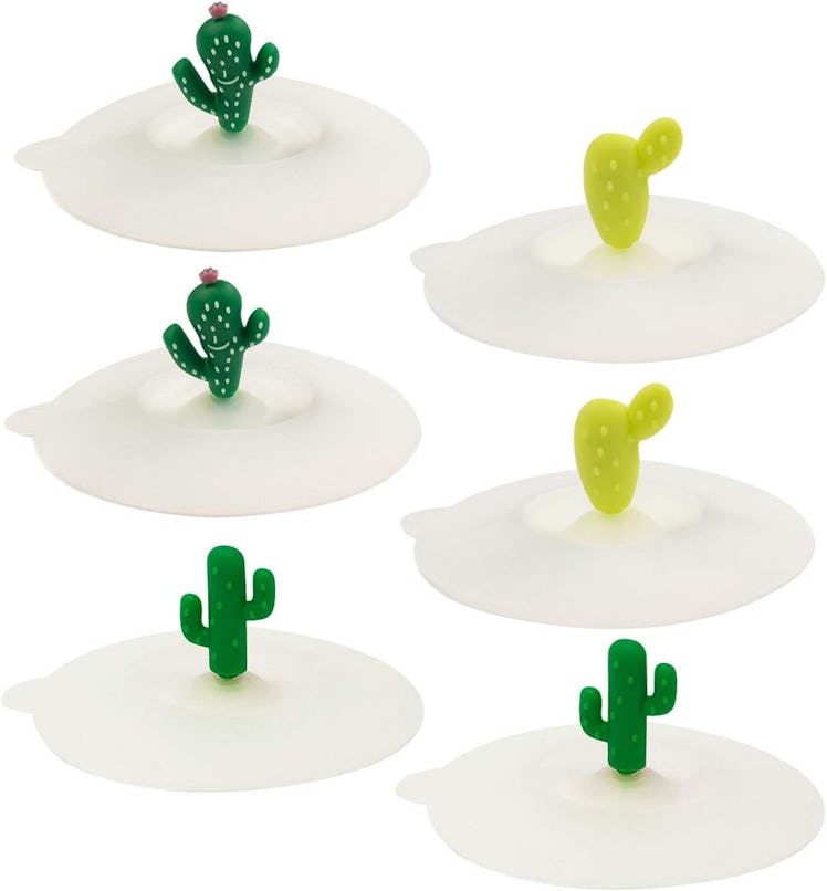 Wrapables Cactus Silicon Cup Lids (Set of 6)