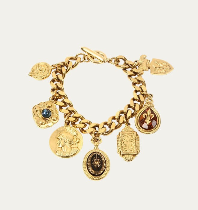 Ben-Amun 24k Gold Plated Multicolor Chain Bracelet 