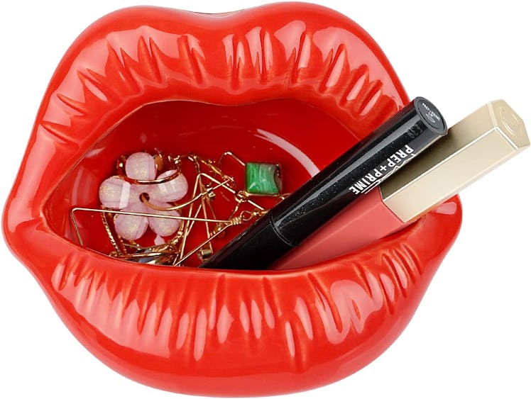 Trycooling Ceramic Red Lips Ring Holder