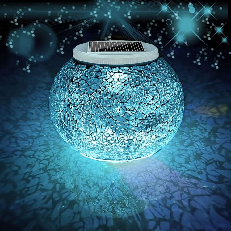 Aukora Color Changing Solar Powered Glass Ball