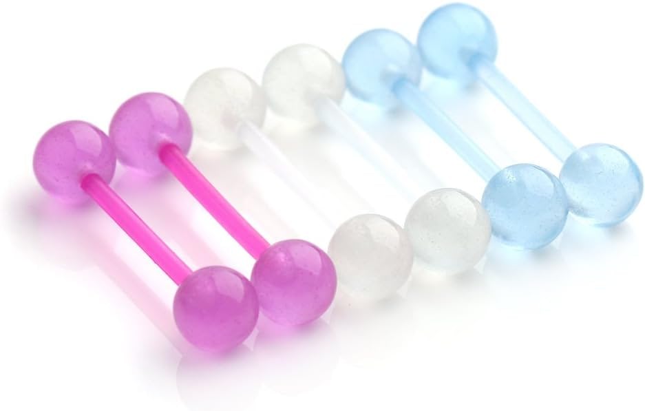 Ruifan 14G 16mm Glow In The Dark Nipple Ring