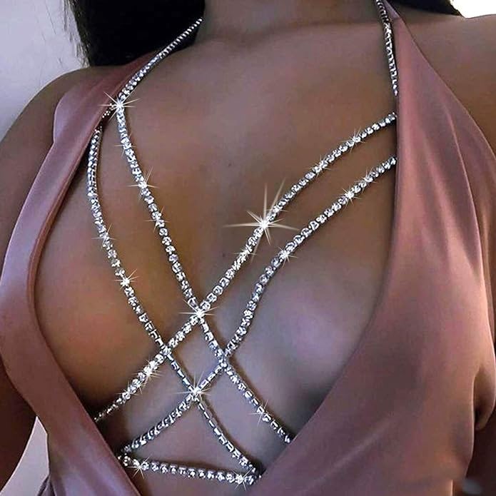 Nicute Rhinestone Body Chain
