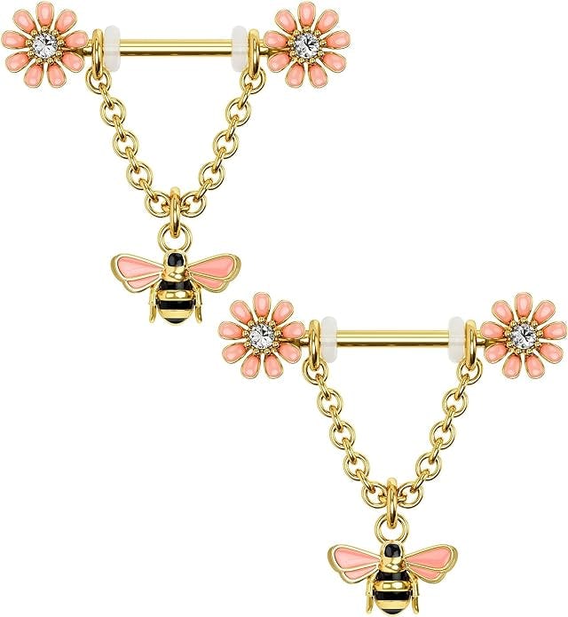 CM Crareesi Mania Chain Nipple Rings