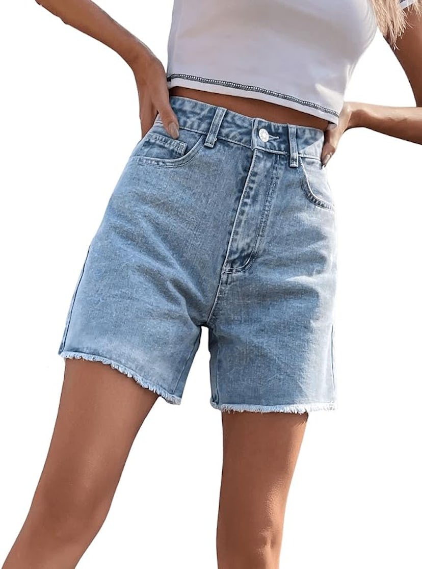 SweatyRocks High Waisted Denim Shorts